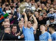 1 October 2016; Bernard Brogan of Dublin lifts the Sam Maguire Cup after the during the GAA Football All-Ireland Senior Championship Final Replay match between Dublin and Mayo at Croke Park in Dublin. Photo by Sam Barnes/Sportsfile