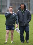 3 October 2016; Connacht head coach Pat Lam, right, and backs coach Conor McPhillips during squad training at Sportsground in Galway. Photo by Sam Barnes/Sportsfile