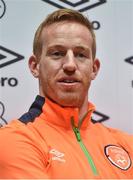 3 October 2016; Adam Rooney of Republic of Ireland during a press conference at the FAI National Training Centre in Abbotstown, Dublin. Photo by David Maher/Sportsfile