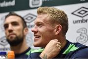 4 October 2016; James McClean of Republic of Ireland during press conference at the FAI National Training Centre in Abbotstown, Dublin. Photo by David Maher/Sportsfile