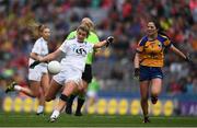 25 September 2016; Eadaoin Connolly of Kildare in action against Róisín Considine of Clare during the TG4 Ladies Football All-Ireland Intermediate Football Championship Final match between Clare and Kildare at Croke Park in Dublin.  Photo by Brendan Moran/Sportsfile