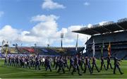 25 September 2016; The Artane Band before the TG4 Ladies Football All-Ireland Junior Football Championship Final match between Antrim and Longford at Croke Park in Dublin.  Photo by Brendan Moran/Sportsfile
