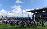 25 September 2016; The Artane Band before the TG4 Ladies Football All-Ireland Junior Football Championship Final match between Antrim and Longford at Croke Park in Dublin.  Photo by Brendan Moran/Sportsfile