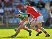 13 February 2011; Brian Carroll, Offaly, in action against Stephen McDonnell, Cork. Allianz Hurling League, Division 1, Round 1, Cork v Offaly, Pairc Uí Chaoimh, Cork. Picture credit: David Maher / SPORTSFILE