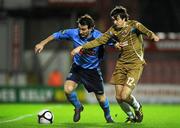 14 February 2011; Sean Harding, UCD, in action against Mark Patton, Lisburn Distillery. Setanta Sports Cup, Round 1 First Leg, UCD v Lisburn Distillery, Dalymount Park, Dublin. Picture credit: Barry Cregg / SPORTSFILE