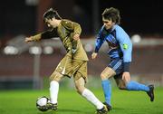 14 February 2011; Mark Patton, Lisburn Distillery, in action against Dean Marshall, UCD. Setanta Sports Cup, Round 1 First Leg, UCD v Lisburn Distillery, Dalymount Park, Dublin. Picture credit: Barry Cregg / SPORTSFILE