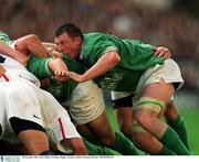 20 October 2001; Eric Miller, Ireland. Rugby. Picture credit; Brendan Moran / SPORTSFILE