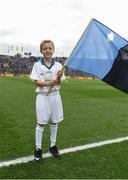1 October 2016; eir Flagbearer Cathal Barrett, aged 9, from Dublin at the GAA Football All-Ireland Senior Championship Final Replay match between Dublin and Mayo at Croke Park in Dublin. Photo by David Maher/Sportsfile