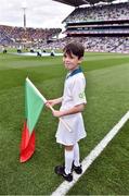 1 October 2016; eir Flagbearer Nathan Grant from Mayo at the GAA Football All-Ireland Senior Championship Final Replay match between Dublin and Mayo at Croke Park in Dublin. Photo by Brendan Moran/Sportsfile