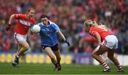 25 September 2016; Sinéad Aherne of Dublin in action against Bríd Stack of Cork during the Ladies Football All-Ireland Senior Football Championship Final match between Cork and Dublin at Croke Park in Dublin.  Photo by Brendan Moran/Sportsfile