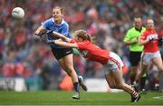 25 September 2016; Nicole Owens of Dublin in action against Róisín Phelan of Cork during the Ladies Football All-Ireland Senior Football Championship Final match between Cork and Dublin at Croke Park in Dublin.  Photo by Brendan Moran/Sportsfile