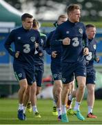 5 October 2016; Alex Pearce, right, of Republic of Ireland during squad training at the FAI National Training Centre in Abbotstown, Dublin. Photo by Seb Daly/Sportsfile