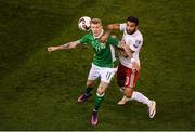 6 October 2016; James McClean of Republic of Ireland in action against Tornike Okriashvili of Georgia during the FIFA World Cup Group D Qualifier match between Republic of Ireland and Georgia at Aviva Stadium, Lansdowne Road in Dublin. Photo by Stephen McCarthy/Sportsfile