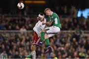 6 October 2016; James McClean of Republic of Ireland in action against Solomon Kverkvelia of Georgia during the FIFA World Cup Group D Qualifier match between Republic of Ireland and Georgia at Aviva Stadium, Lansdowne Road in Dublin. Photo by Matt Browne/Sportsfile