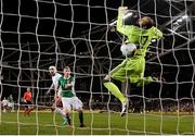 6 October 2016; James McClean of Republic of Ireland has his header saved by Giorgi Loria of Georgia during the FIFA World Cup Group D Qualifier match between Republic of Ireland and Georgia at Aviva Stadium, Lansdowne Road in Dublin. Photo by David Maher/Sportsfile