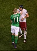 6 October 2016; James McClean of Republic of Ireland tussles with Murtaz Daushvili of Georgia during the FIFA World Cup Group D Qualifier match between Republic of Ireland and Georgia at Aviva Stadium, Lansdowne Road in Dublin. Photo by Stephen McCarthy/Sportsfile