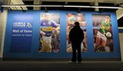 12 February 2011; A lone supporter checks out the &quot;Wall of Fame&quot; display in Semple Stadium before the game. Allianz Hurling League, Division 1, Round 1, Tipperary v Kilkenny, Semple Stadium, Thurles, Co. Tipperary. Picture credit: Brendan Moran / SPORTSFILE