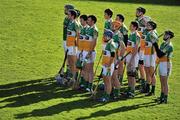 13 February 2011; Offaly players stand together during the National Anthem. Allianz Hurling League, Division 1, Round 1, Cork v Offaly, Pairc Uí Chaoimh, Cork. Picture credit: David Maher / SPORTSFILE