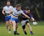 17 February 2011; Philip Austin, UL, in action against Peter Dominican, DIT. Ulster Bank Sigerson Cup First Round, DIT v UL, St Anne's Park, Raheny, Dublin. Picture credit: Brian Lawless / SPORTSFILE