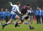 17 February 2011; Philip Austin, UL, in action against Ciaran Martin, DIT. Ulster Bank Sigerson Cup First Round, DIT v UL, St Anne's Park, Raheny, Dublin. Picture credit: Brian Lawless / SPORTSFILE
