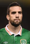 6 October 2016; Shane Duffy of Republic of Ireland before the FIFA World Cup Group D Qualifier match between Republic of Ireland and Georgia at Aviva Stadium, Lansdowne Road in Dublin. Photo by Brendan Moran/Sportsfile