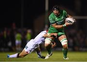 7 October 2016; John Muldoon of Connacht is tackled by Paul Marshall of Ulster during the Guinness PRO12 Round 6 match between Connacht and Ulster at the Sportsground in Galway. Photo by Stephen McCarthy/Sportsfile