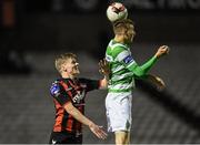 7 October 2016; Seán Boyd of Shamrock Rovers in action against Derek Prendergast of Bohemians during the SSE Airtricity League Premier Division match between Bohemians and Shamrock Rovers at Dalymount Park in Dublin.  Photo by Sportsfile