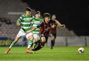 7 October 2016; Jake Kelly of Bohemians in action against Luke Kiely of Shamrock Rovers during the SSE Airtricity League Premier Division match between Bohemians and Shamrock Rovers at Dalymount Park in Dublin.  Photo by Sportsfile