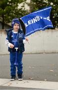 8 October 2016; Leinster supporter Julien O'Reilly, age 4, from Rathfarnham, Dublin, before the Guinness PRO12 Round 6 match between Leinster and Munster at the Aviva Stadium in Lansdowne Road, Dublin. Photo by Seb Daly/Sportsfile