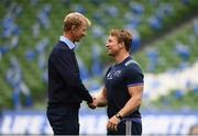 8 October 2016; Leinster head coach Leo Cullen with Munster scrum coach Jerry Flannery before the Guinness PRO12 Round 6 match between Leinster and Munster at the Aviva Stadium in Lansdowne Road, Dublin. Photo by Stephen McCarthy/Sportsfile