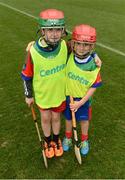8 October 2016; Cathal Moore, age 9, left, and Dillon Moore, age 6, from Shamrocks GAA in Offaly, as Croke Park today played host to some of Ireland’s most talented hurlers, along with over 500 children, who lined-out to learn tips and skills from their hurling heroes as part of Centra’s Live Well hurling initiative. The participating children, who experienced a once in a lifetime opportunity, came from 12 lucky GAA clubs who each claimed their very special spot by winning a Live Well hurling challenge during the summer. Croke Park, Dublin. Photo by Piaras Ó Mídheach/Sportsfile