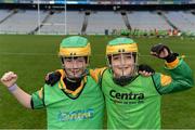 8 October 2016; Cian Brownlee, left, and Calum Purdy, both age 10, from Thomas Davis GAA in Dublin as Croke Park today played host to some of Ireland’s most talented hurlers, along with over 500 children, who lined-out to learn tips and skills from their hurling heroes as part of Centra’s Live Well hurling initiative. The participating children, who experienced a once in a lifetime opportunity, came from 12 lucky GAA clubs who each claimed their very special spot by winning a Live Well hurling challenge during the summer. Croke Park, Dublin. Photo by Piaras Ó Mídheach/Sportsfile