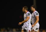 7 October 2016; Tommy Bowe, left, and Darren Cave of Ulster during the Guinness PRO12 Round 6 match between Connacht and Ulster at the Sportsground in Galway.  Photo by David Fitzgerald/Sportsfile