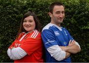 8 October 2016; Munster and Leinster supporters Tanya Hickey from Limerick and Mark Kennedy from Wexford at the Guinness PRO12 Round 6 match between Leinster and Munster at the Aviva Stadium in Lansdowne Road, Dublin. Photo by Eóin Noonan/Sportsfile