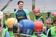 8 October 2016; Limerick hurler Séamus Hickey speaks to players from the Gailltír Camogie Club, Co Waterford, at Croke Park today which played host to some of Ireland’s most talented hurlers, along with over 500 children, who lined-out to learn tips and skills from their hurling heroes as part of Centra’s Live Well hurling initiative. The participating children, who experienced a once in a lifetime opportunity, came from 12 lucky GAA clubs who each claimed their very special spot by winning a Live Well hurling challenge during the summer. Croke Park, Dublin. Photo by Cody Glenn/Sportsfile