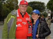 8 October 2016; Gavin Frazor and Linda Zag from Carlow at the Guinness PRO12 Round 6 match between Leinster and Munster at the Aviva Stadium in Lansdowne Road, Dublin. Photo by Eóin Noonan/Sportsfile