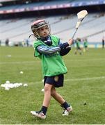 8 October 2016; Moillí Goff, age 9, from the Gailltír Camogie Club, Co Waterford, has a shot at Croke Park today which played host to some of Ireland’s most talented hurlers, along with over 500 children, who lined-out to learn tips and skills from their hurling heroes as part of Centra’s Live Well hurling initiative. The participating children, who experienced a once in a lifetime opportunity, came from 12 lucky GAA clubs who each claimed their very special spot by winning a Live Well hurling challenge during the summer. Croke Park, Dublin. Photo by Cody Glenn/Sportsfile