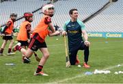 8 October 2016; Limerick hurler Séamus Hickey judges a &quot;crossbar challenge&quot; taken by players from the Adare GAA Club, Co Limerick, at Croke Park today which played host to some of Ireland’s most talented hurlers, along with over 500 children, who lined-out to learn tips and skills from their hurling heroes as part of Centra’s Live Well hurling initiative. The participating children, who experienced a once in a lifetime opportunity, came from 12 lucky GAA clubs who each claimed their very special spot by winning a Live Well hurling challenge during the summer. Croke Park, Dublin. Photo by Cody Glenn/Sportsfile