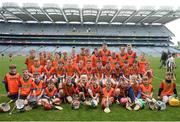 8 October 2016; Members of the Shamrocks GAA Club, Co Offaly, at Croke Park today which played host to some of Ireland’s most talented hurlers, along with over 500 children, who lined-out to learn tips and skills from their hurling heroes as part of Centra’s Live Well hurling initiative. The participating children, who experienced a once in a lifetime opportunity, came from 12 lucky GAA clubs who each claimed their very special spot by winning a Live Well hurling challenge during the summer. Croke Park, Dublin. Photo by Cody Glenn/Sportsfile