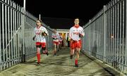 26 January 2011; Ryan McMenamin, left, and Brian McGuigan, Tyrone, coming out for the second half. Barrett Sports Lighting Dr. McKenna Cup Section A, Fermanagh v Tyrone, Brewster Park, Enniskillen, Co. Fermanagh. Picture credit: Oliver McVeigh / SPORTSFILE