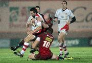 18 February 2011; Simon Danielli, Ulster, is tackled by Iestyn Thomas, Scarlets. Celtic League, Scarlets v Ulster, Parc Y Scarlets, Llanelli, Wales. Picture credit: Steve Pope / SPORTSFILE