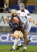 19 February 2011; Martyn Williams, Cardiff Blues, is tackled by Eamonn Sheridan, Leinster. Celtic League, Cardiff Blues v Leinster, Cardiff City Stadium, Cardiff, Wales. Picture credit: Steve Pope / SPORTSFILE