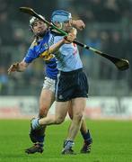 19 February 2011; Joe Boland, Dublin, in action against Patrick Maher, Tipperary. Allianz Hurling League, Division 1 Round 2, Dublin v Tipperary, Croke Park, Dublin. Picture credit: Stephen McCarthy / SPORTSFILE