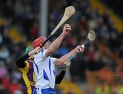 20 February 2011; Seamus Prendergast, Waterford, in action against Matthew O'Hanlon, Wexford. Allianz Hurling League, Division 1 Round 2, Wexford v Waterford, Wexford Park, Wexford. Picture credit: Matt Browne / SPORTSFILE