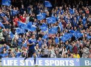 8 October 2016; Leinster supporters celebrate after Isa Nacewa of Leinster scored his sides second try during the Guinness PRO12 Round 6 match between Leinster and Munster at the Aviva Stadium in Lansdowne Road, Dublin. Photo by Eóin Noonan/Sportsfile
