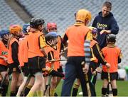 8 October 2016; Waterford hurler Maurice Shanahan with members of the Adamstown GAA Club, Co Wexford, at Croke Park today which played host to some of Ireland’s most talented hurlers, along with over 500 children, who lined-out to learn tips and skills from their hurling heroes as part of Centra’s Live Well hurling initiative. The participating children, who experienced a once in a lifetime opportunity, came from 12 lucky GAA clubs who each claimed their very special spot by winning a Live Well hurling challenge during the summer. Croke Park, Dublin. Photo by Cody Glenn/Sportsfile