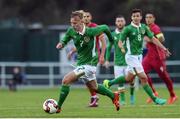 7 October 2016; Harry Charsley of Republic of Ireland in action against Serbia during the UEFA U21 Championship Qualifier match between Republic of Ireland and Serbia at the RSC, Waterford. Photo by Matt Browne/Sportsfile
