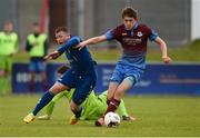 8 October 2016; Chris Mulhall of Limerick FC in action against Jake Hyland of Drogheda United. Mulhall was subsequently shown a red card by referee James McKell during the SSE Airtricity League First Division match between Limerick FC and Drogheda United at The Markets Field in Limerick. Photo by Diarmuid Greene/Sportsfile