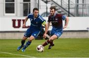 8 October 2016; Shane Duggan of Limerick FC in action against Colm Deasy of Drogheda United during the SSE Airtricity League First Division match between Limerick FC and Drogheda United at The Markets Field in Limerick. Photo by Diarmuid Greene/Sportsfile