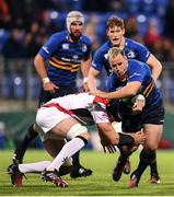 8 October 2016; Bryan Byrne of Leinster is tackled by Dan Tuohy of Ulster during the Interprovincial Friendly match between Leinster A and Ulster Ravens at Donnybrook Stadium in Dublin. Photo by Stephen McCarthy/Sportsfile